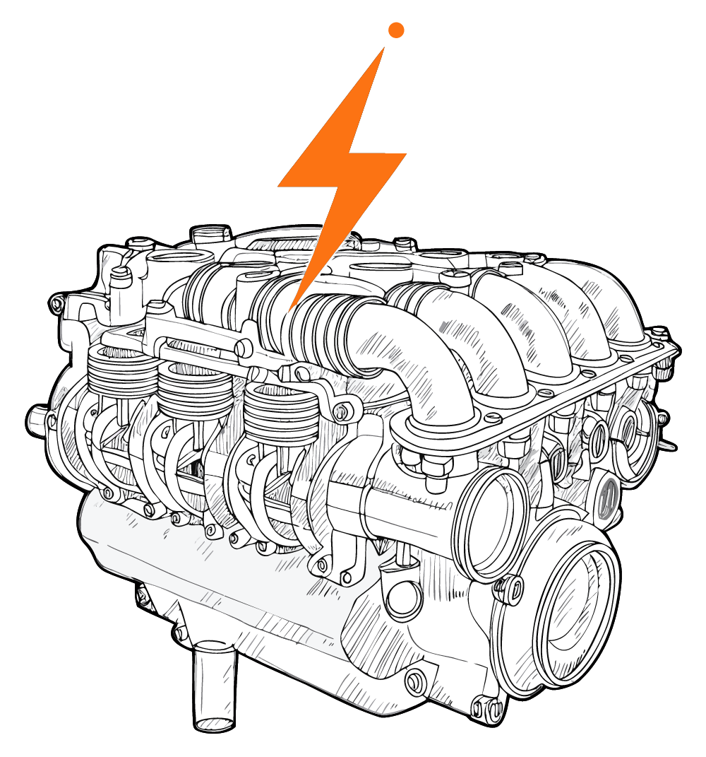 Check engine warning lamp blueprint